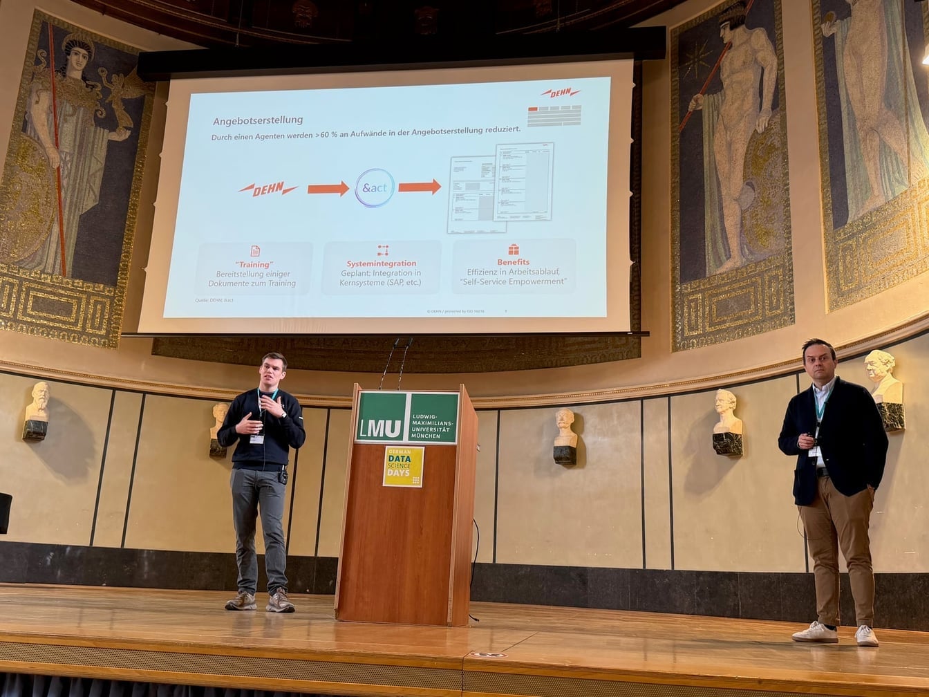 DEHN & &act auf den German Data Science Days — 60% weniger Aufwand bei der Angebotserstellung